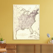 Amerikaanse bevolking 1850 canvas afdruk (Insitu (Woonkamer))