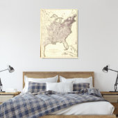 Amerikaanse bevolking 1850 canvas afdruk (Insitu (Slaapkamer))
