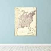 Amerikaanse bevolking 1850 canvas afdruk (Insitu (Houten vloer))