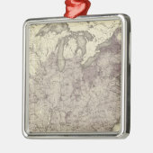 Amerikaanse bevolking 1850 metalen ornament (Links)