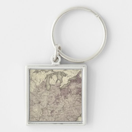 Amerikaanse bevolking 1850 sleutelhanger (Voorkant)