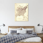 Amerikaanse bevolking 1860 canvas afdruk (Insitu (Slaapkamer))