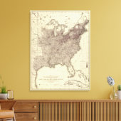 Amerikaanse bevolking 1860 canvas afdruk (Insitu (Woonkamer))