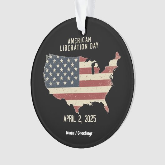 Amerikaanse Bevrijdingsdag 2 april 2025 Viering Ornament (voorkant)