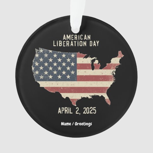 Amerikaanse Bevrijdingsdag 2 april 2025 Viering Ornament (voorkant)