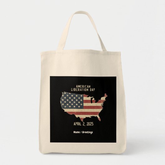 Amerikaanse Bevrijdingsdag 2 april 2025 Viering Tote Bag (Voorkant)