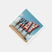 Amerikaanse Bidden Billboard op landbouwgrond Servet (Hoek)