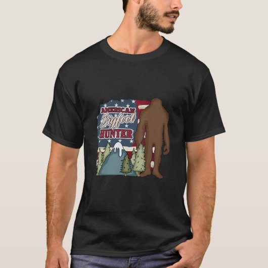 Amerikaanse Bigfoot Hunter T-shirt (Voorkant)