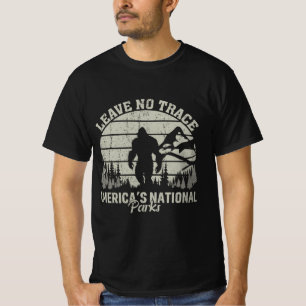 Amerikaanse Bigfoot laat geen spoor T-shirt man vr