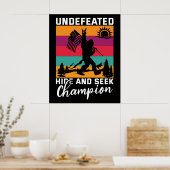 Amerikaanse Bigfoot ongeslagen verstoppen en zoeke Poster (Keuken)