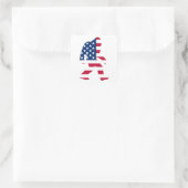 Amerikaanse Bigfoot Vierkante Sticker (Tas)