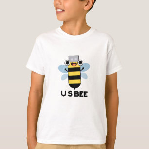 Amerikaanse Bij Mop USB Technische Woordspeling T-shirt