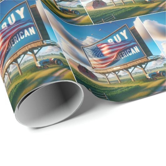 Amerikaanse Billboard kopen met Boerderij Tractor Cadeaupapier (Rol Hoek)