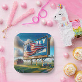 Amerikaanse Billboard kopen met Boerderij Tractor Papieren Bordje (Feest)