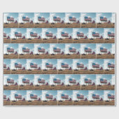 Amerikaanse Billboard kopen met rode tractor en sc Cadeaupapier (Vlak)