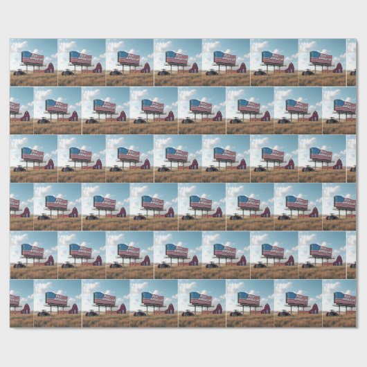 Amerikaanse Billboard kopen met rode tractor en sc Cadeaupapier (Vlak)