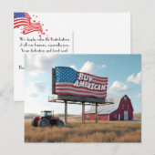 Amerikaanse Billboard kopen op Midwest Farmland Briefkaart (Voorkant / Achterkant)