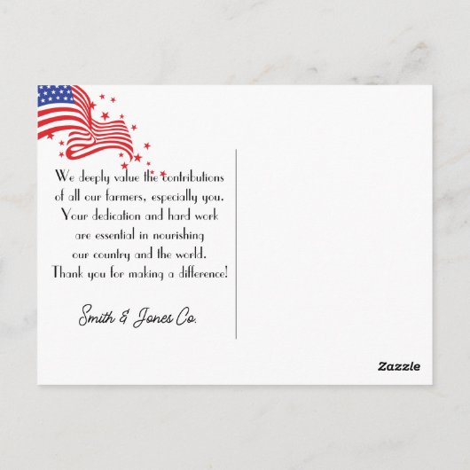Amerikaanse Billboard kopen op Midwest Farmland Briefkaart (Achterkant)