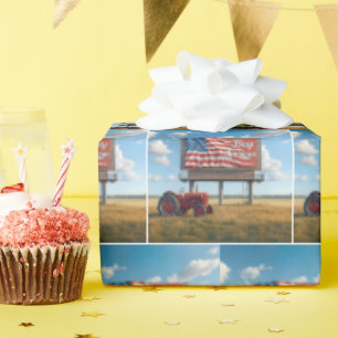 Amerikaanse Billboard Sign kopen met oude tractor Cadeaupapier