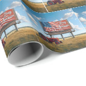 Amerikaanse Billboard Sign kopen met oude tractor Cadeaupapier (Rol Hoek)
