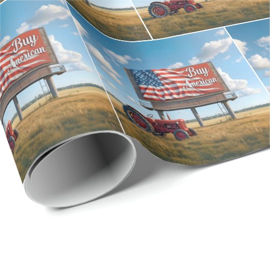 Amerikaanse Billboard Sign kopen met oude tractor Cadeaupapier (Rol Hoek)
