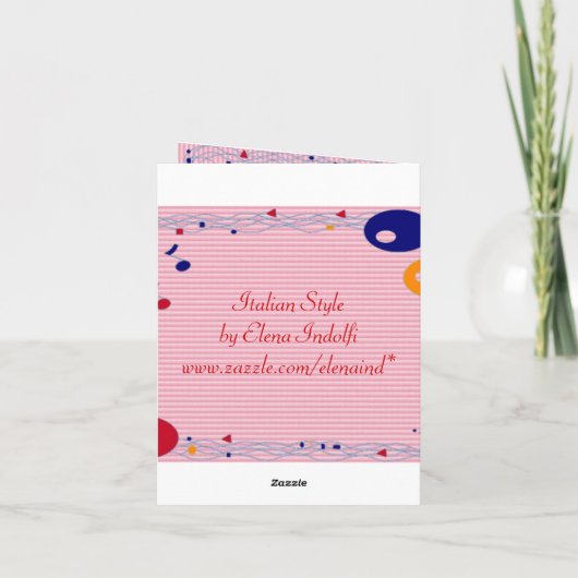 Amerikaanse Birthday Cake Kaart (Achterkant)