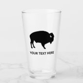 Amerikaanse Bison Buffalo Beer Glass Tumbler (Voorkant)