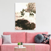 Amerikaanse Bison Hunters (foto) Canvas Afdruk (Insitu (Woonkamer))