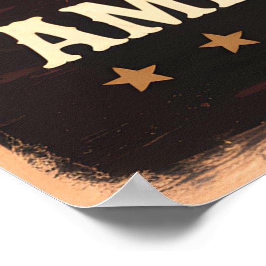 Amerikaanse bizon bij zonsondergang poster (Hoek)