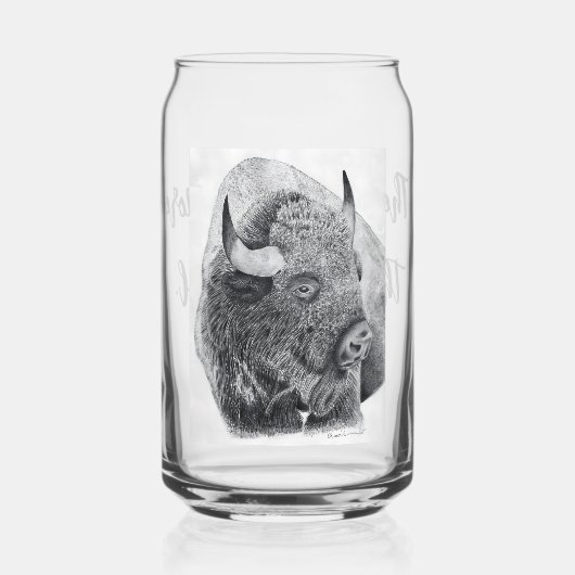 Amerikaanse bizon blikvorm glas (Voorkant)