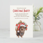 Amerikaanse bizon buffalo kerstmuts kerstfeest kaart (Staand voorkant)