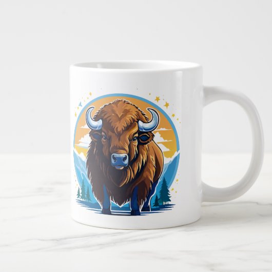 Amerikaanse bizon grote koffiekop (Rechts)