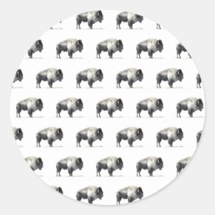 Amerikaanse Bizon Ronde Sticker