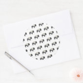 Amerikaanse Bizon Ronde Sticker (Envelop)