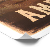 Amerikaanse bizon staat in een woestijn poster (Hoek)