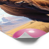 Amerikaanse bizon verjaardag pet & ballonnen poster (Hoek)