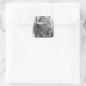 Amerikaanse bizon vierkante sticker (Tas)