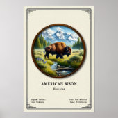 Amerikaanse Bizon Zoölogie Serie Poster (Voorkant)