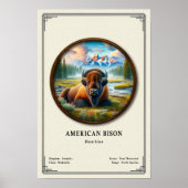 Amerikaanse Bizon Zoölogie Serie Poster (Voorkant)