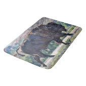 Amerikaanse bizon zwerven in grasland setting badmat (Gekanteld)