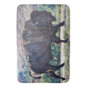 Amerikaanse bizon zwerven in grasland setting badmat (Voorkant Verticaal)