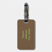 Amerikaanse bizon zwerven in grasland setting bagagelabel (Achterkant verticaal)