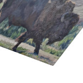 Amerikaanse bizon zwerven in grasland setting snijplank (Hoek)