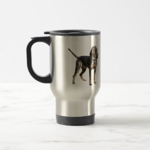 Amerikaanse Black and Tan Coon Hound Reisbeker