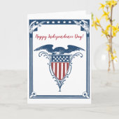 -Amerikaanse blauw-staartschar-patriot Kaart (Gele Bloem)