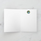 Amerikaanse blauwe konijn en aardbeien Waterverf A Kaart (Binnen)