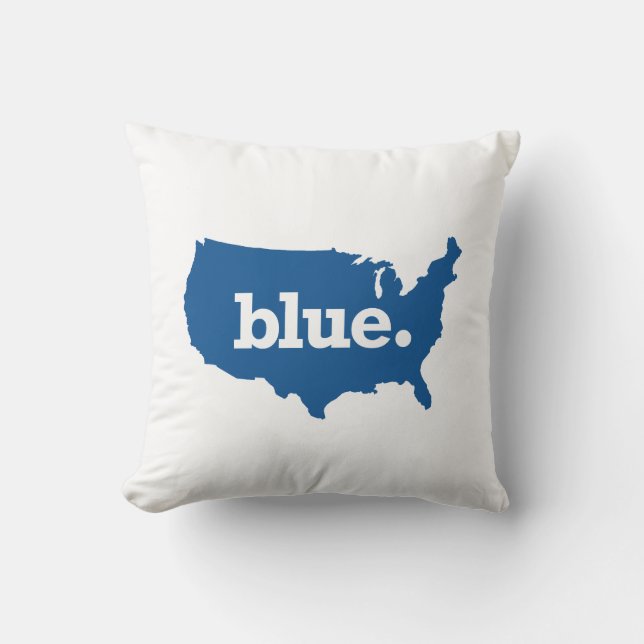 Amerikaanse Blauwe Staten Kussen (Voorkant)