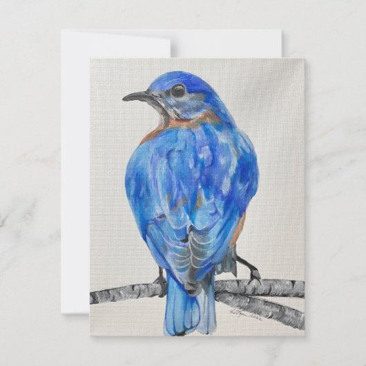 Amerikaanse Blauwe Vogel Feestdagenkaart (Voorkant)