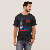 Amerikaanse Blindenoom Sam op 4 juli Mannen Wome T-shirt (Voorkant volledig)