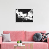 Amerikaanse Bloeiende Cornus Bloesems Zwart & Wit Canvas Afdruk (Insitu (Woonkamer))